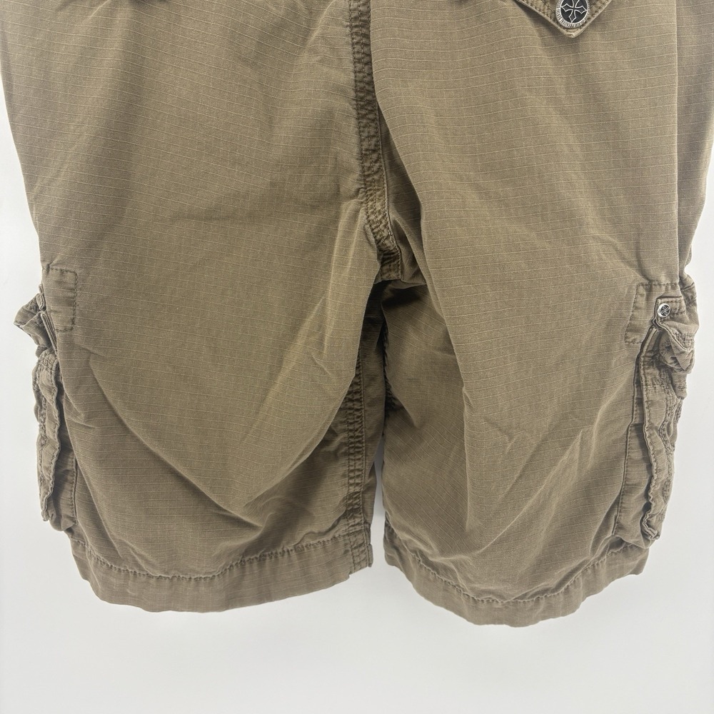 Affliction Black Premium Cargo Shorts Brown Ripstop Y2K Grunge Utility Men 38 - Picture 13 of 13